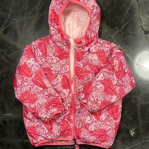 Little Girls size 3T North Face reversible jacket